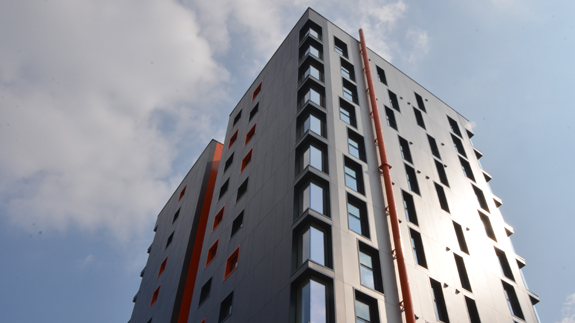 One of the tower blocks in Manchester. Image: Tribe apartments