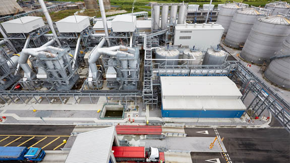 Bird's eye view of the bioethanol facility. Image: Vivergo Fuels
