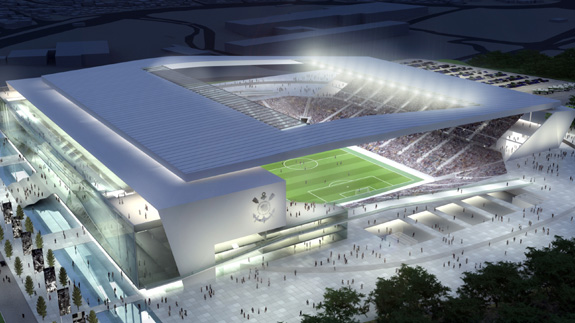 Arena Corinthian, temporarily renamed Arena de Sao Paolo for the World Cup, is venue for England's match vs Uruguay.