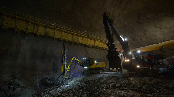 Building work at Nedre Røssåga, Norway's new hydropower dam. Image: Statkraft