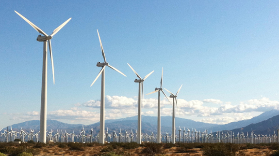An onshore wind farm. Image: Thinkstock
