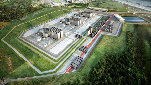 An artist's impression of the proposed nuclear plant in Cumbria. Image: NuGen