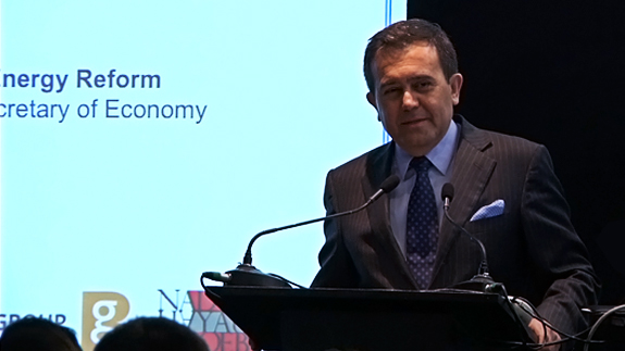 Mexico's Economic Secretary speaking yesterday